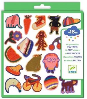 PEGATINAS BEBES 60 PEGATINAS FIELTRO LOS DIVERTIDOS