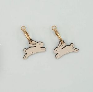 WHITE RABBIT EARRINGS